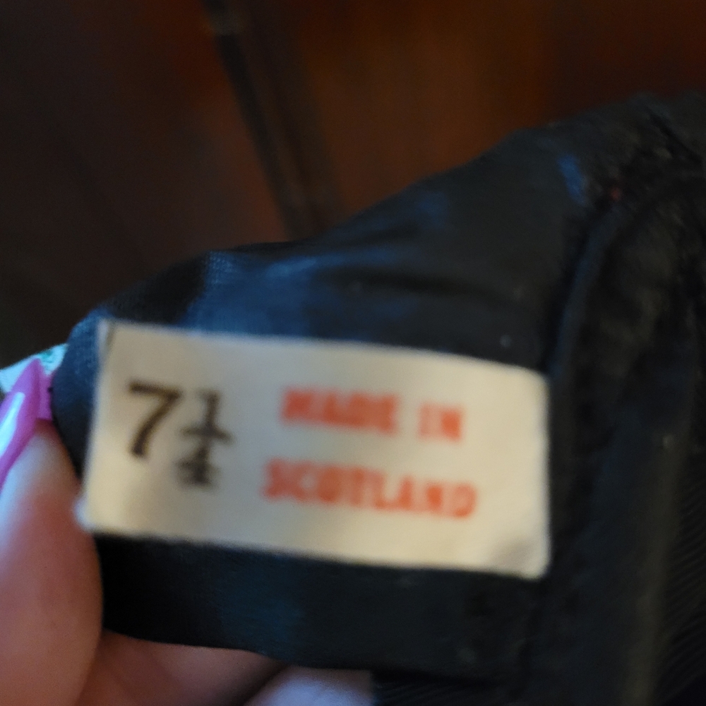 VTG SIZE 7 1/4 Red Tartan Plaid Scottish Highland GLENGARRY Cap Made Scotland - Picture 8 of 8